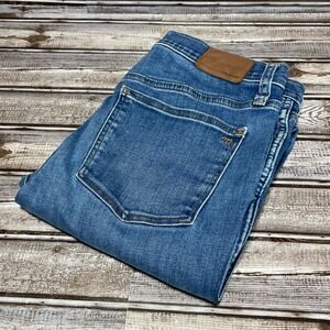 Madewell‎ Womens Jeans Button Fly High Rise Wash Denim Raw Hem Crop Size 28
